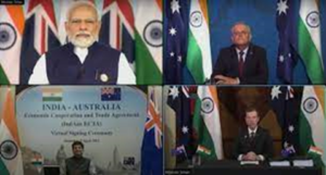 भारत-ऑस्ट्रेलिया ने आर्थिक सहयोग और व्यापार समझौते पर हस्ताक्षर किए (इंडऑस ईसीटीए)