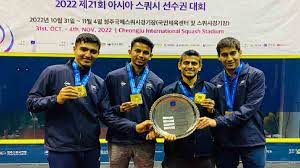 भारतीय पुरुष स्क्वैश टीम ने एशियाई स्क्वैश टीम चैंपियनशिप में स्वर्ण पदक जीता